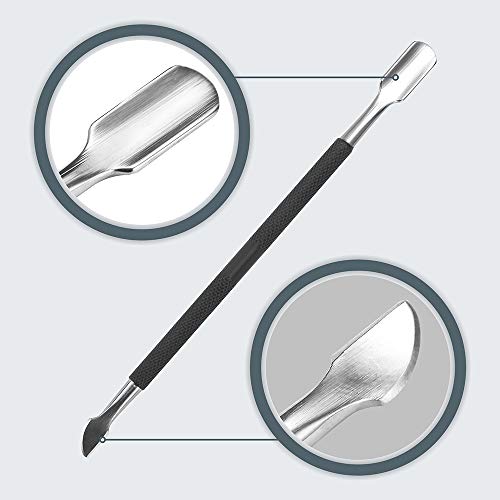 Cuticle Nipper With Cuticle Pusher-Professional Grade Stainless Steel Cuticle Remover & Cutter-Durable Manicure And Pedicure Tool #TOP3