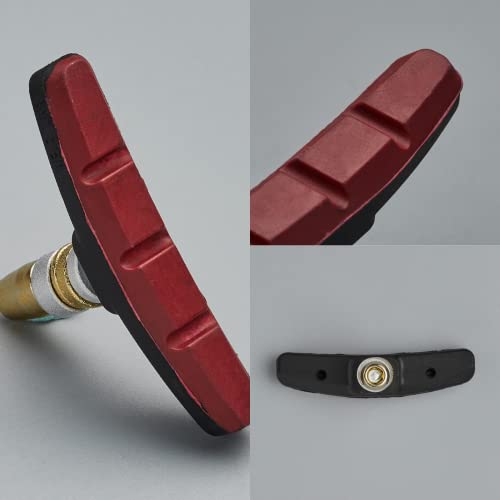 Corki Bike Brake Pads 2-Pairs, Mountain Bike V Brake Pads With Hex Nuts And Shims 70Mm Red #TOP3