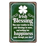 Metallschild Irischer Segen Irischer Segen Wetterfestes Eisen Schild Plakette Retro Wand Deko Für Dekoration Lieblingsplatz Hotel S