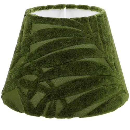 OSALADI Abajur candeeiro mesa de luz verde retro mesa luz quarto tulipas de candeeiros decoração cobertura de candeeiro de tecido abajur de pé