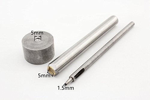 Rivets 5 mm x 5 mm avec outils de sertissage pour customiser vos vestes - 3