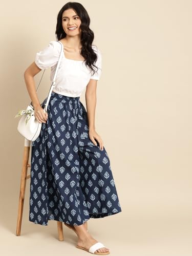 Image of TAG-7 Women Printed Flared Palazzos