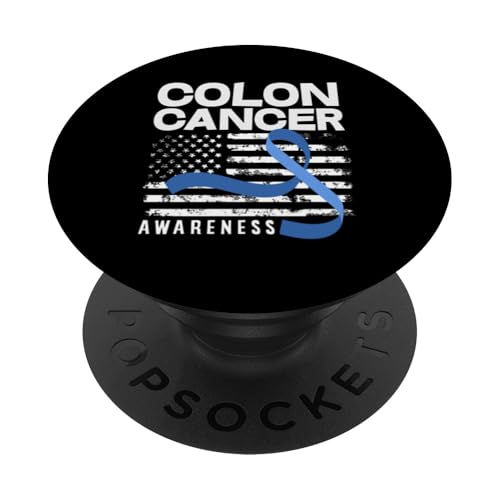 Colon Cancer Awarenes Wear Blue Colon Cancer Support PopSockets Klebender PopGrip