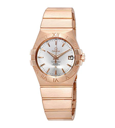 Omega Constellation Automatic 18kt Rose Gold Silver Dial Ladies Watch 123.50.35.20.02.001
