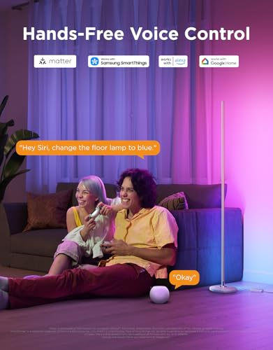 image for Govee RGBIC Floor Lamp, LED Corner Lamp Works with Alexa, Smart Modern