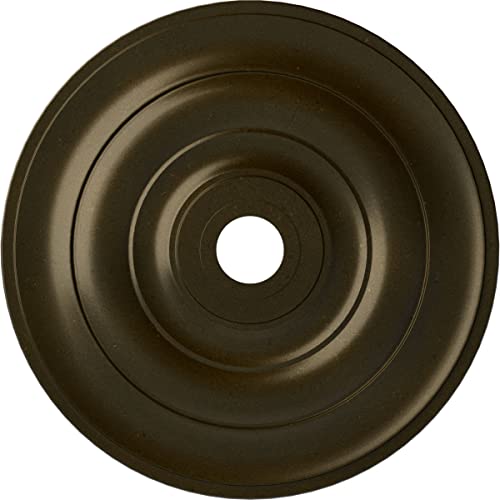 Ekena Millwork CM26JEGGS Jefferson Ceiling Medallion, 26 1/2"OD x 3 5/8"ID x 1 1/2"P (Fits Canopies up to 5"), Hand-Painted Green Gold