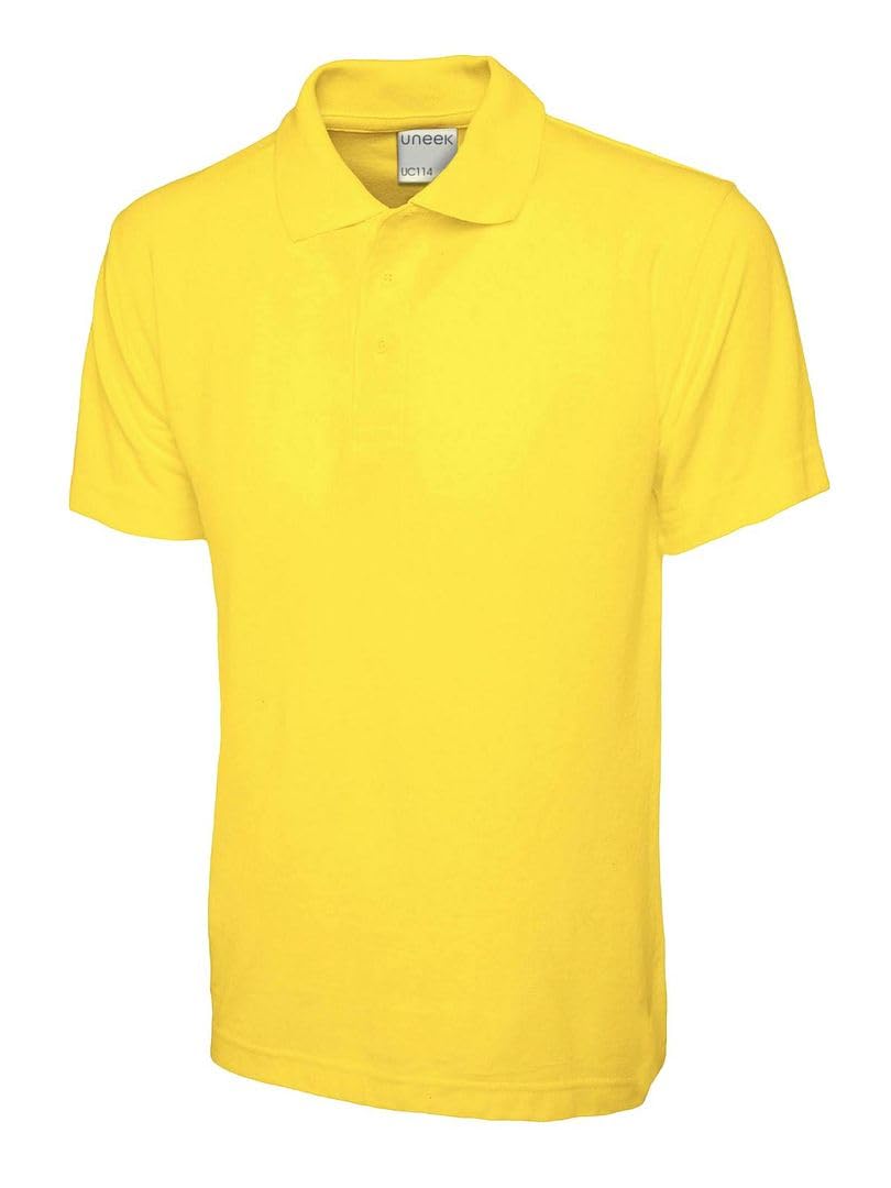 Uneek Clothing Men's Yellow Uc114 - Xl - 180Gsm Polo Shirt