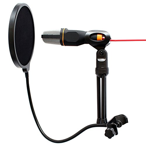 Artempo Studio Microphone Set Condenser Microphone with Stand, Pop Filter and 360 Flexible Gooseneck Holder