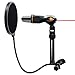 Artempo Microphone and Pop Filter kit,Professional Condenser Sound Microphone with Stand and Pop Filter for Microphone withWind ScreenSwivel Mount 360 Flexible Gooseneck Holder Color Black