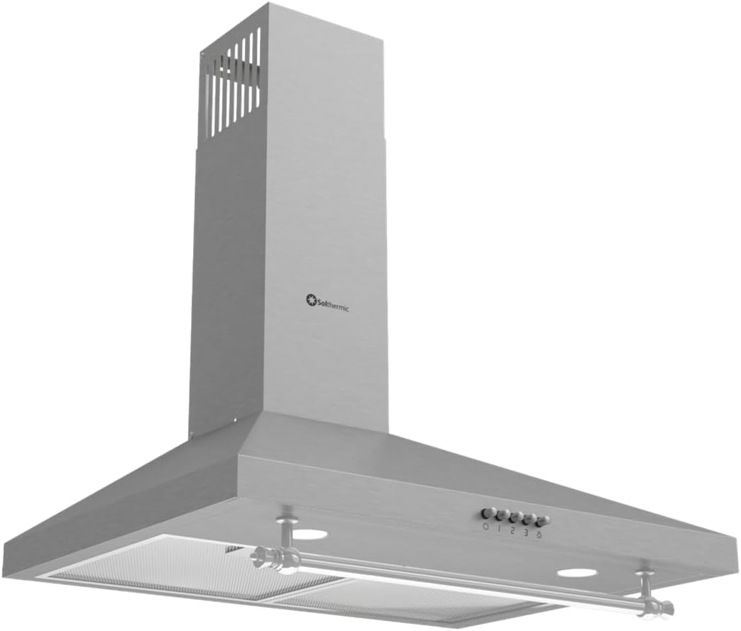 SOLTHERMIC PACK 2 EN 1 ACERO INOX VTI60 INDUCCION CON TURBO 3 ZONAS + CAMPANA DECORATIVA 60 CM (GRAN CAPACIDAD EXTRACION, FUNCION BOOSTERM BAJO CONSUMO)