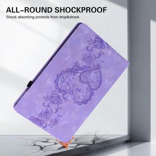 Coque Samsung Galaxy Tab S5e Violette 2019 avec porte-stylo et support résistant