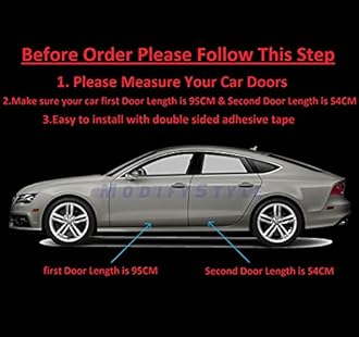 ModifyStyle Side Beading/Side Cladding/Door Garnish/Door Protector Chrome Suitable for Nissan Sunny (2014 to 2020) Type 2 (Set of 4pcs)