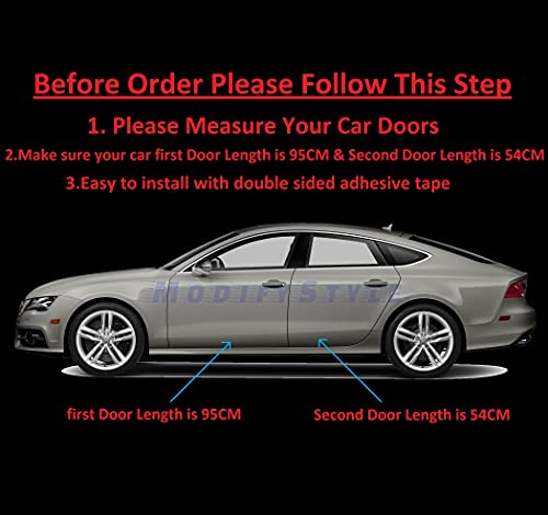 ModifyStyle Side Beading/Side Cladding/Door Garnish/Door Protector Chrome Suitable for Nissan Sunny (2014 to 2020) Type 2 (Set of 4pcs)