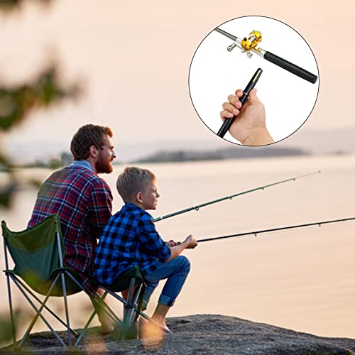 Caña de pesca y carrete de bolsillo telescópica para evitar equipos pesados 4