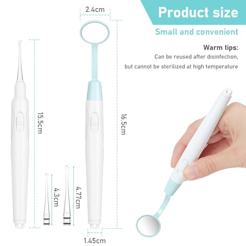 Flintronic Mundspiegel mit LED-Licht, Oral Dental Mirror, Antibeschlag Dentalspiegel mit 2 Beleuchtungsmodi, Mund Zahn Inspektion Spiegel, Wiederverwendbare LED Zahnpflegespiegel für Zahnpflege – Bild 3