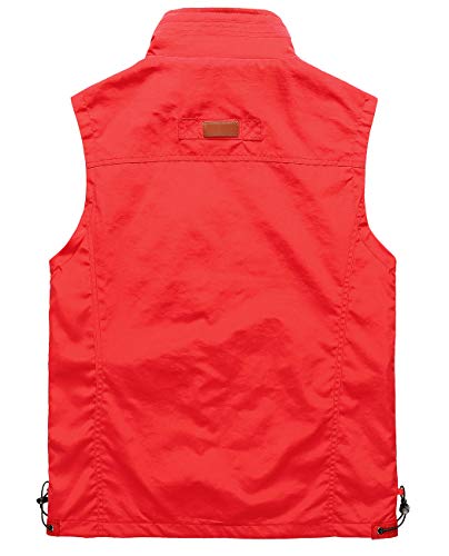 Image of Hixiaohe Mens Lightweight Vest Outerwear Casual Summer Outdoor Travel Vest for Hiking Fishing Golf Photo Work with Pockets