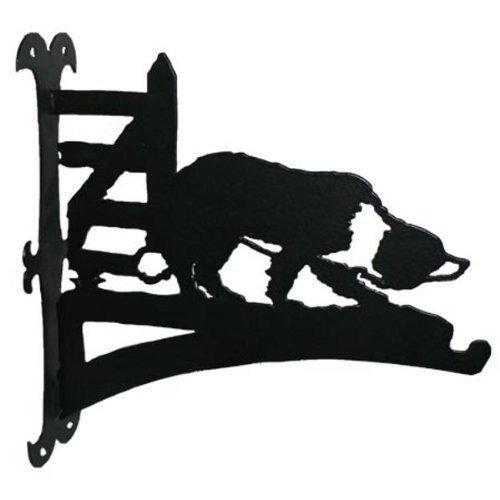 Profiles Black Border Collie Hanging Basket Bracket