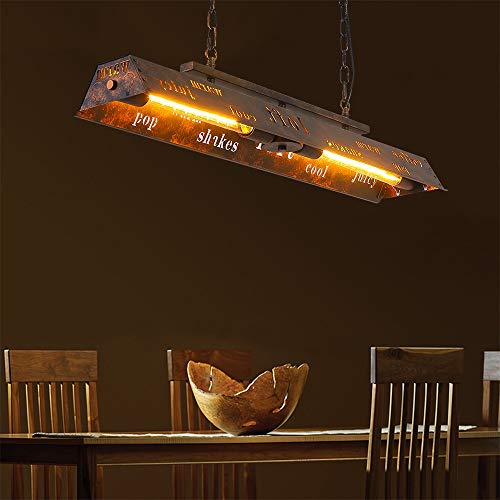 Metall Pendellampe Retro Pendelleuchte Vintage Hängelampe Eisen-Stil Hängeleuchte Industrial E27 Leuchtmittel Geeignet Für Wohzimmer Esstisch Küche Esszimmer Restaurant Keller Bar(Keine Glühbirne)