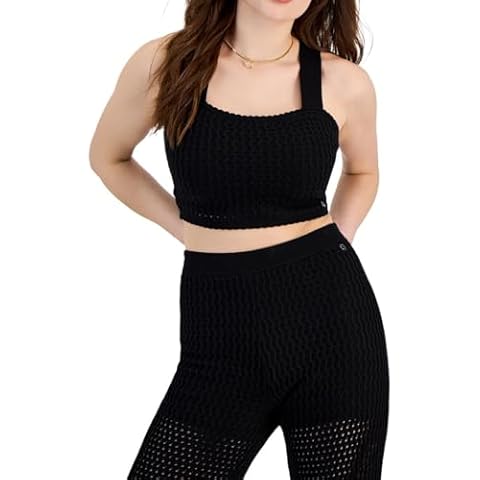 GUESS Women's Jet Black Sleeveless Top Cover
