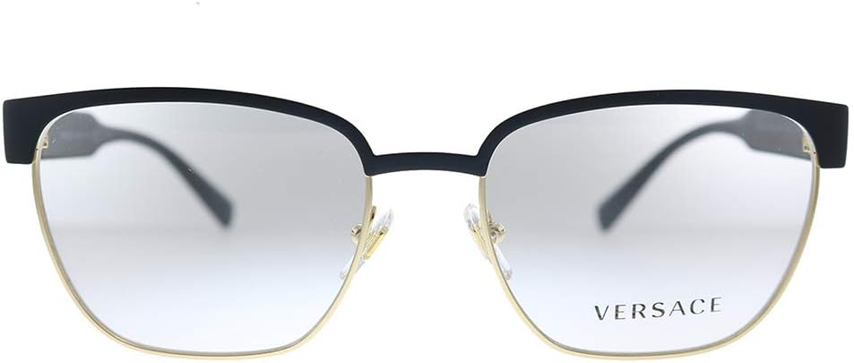 Versace VE 1264 1436_5 Matte Black Gold Metal Oval Eyeglasses 54mm - Image 2