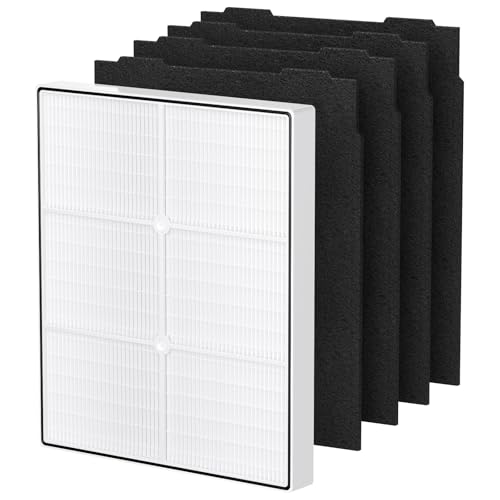 Image of AP510 & AP450 HEPA Replacement Filter Set Compatible with Whirlpool Whispure 1183054K 8171434K Fits AP450 AP510 AP51030K AP51030KB AP45030K WP500 WP1000 Air Purifier, 1 HEPA Filter + 4 Carbon Filters