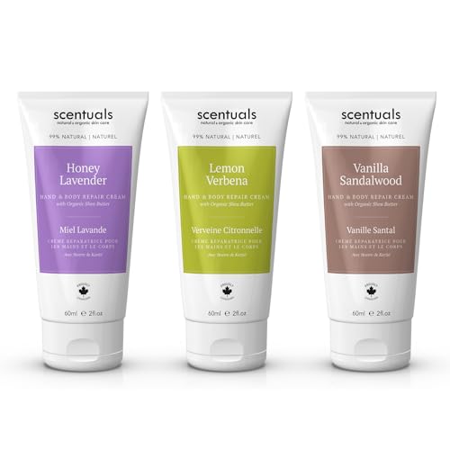 Scentuals Hand Cream Set of 3, with Shea Butter...