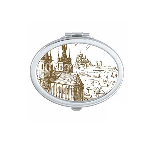 Miroir maquillage Prague petit format pour vos sorties et voyages