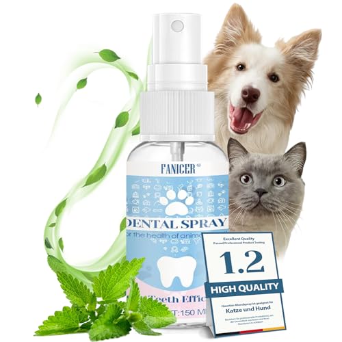 Dental-Spray für Hunde & Katzen,Natürliche Formel gegen Mundgeruch, Unterstützt Zahnpflege – Ohne Spülen,Gegen Mundgeruch, Unterstützt Zahnsteinentfernung