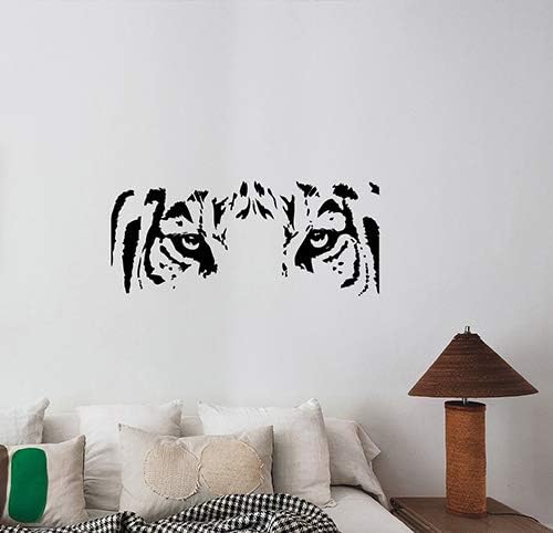 Tiger Eyes Wall Decal Vinyl Sticker African Animal Art Wildlife Decorations for Home Living Dorm Room Interior Safari Decor Ideas tgr13