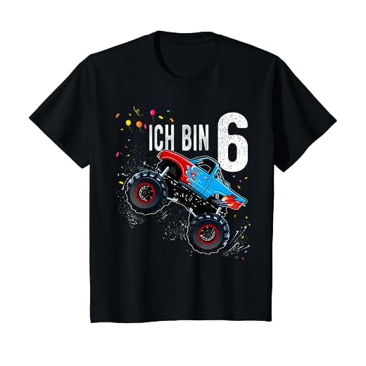 Kinder 6 Jahre | Junge Mädchen Geburtstag | Shirt Monster Truck