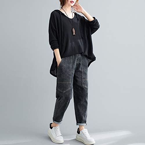 Eastdall Moletom Com Capuz,Moletom feminino com capuz com cordão manga comprida cor sólida solto mol