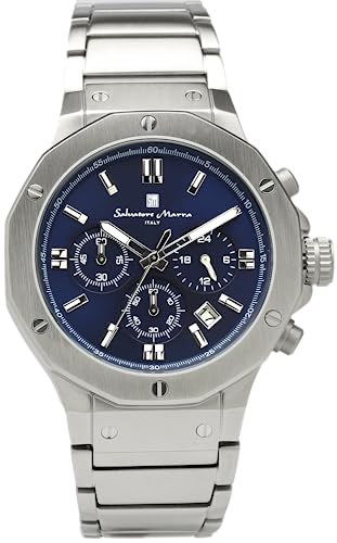 [サルバトーレマーラ] 腕時計 メンズ クロノグラフ 10気圧防水 ビジネス 20周年記念 限定モデル SM18117SS (ネイビー)