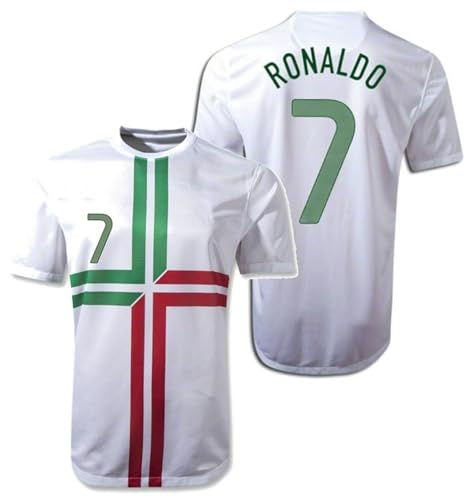 Image of Ronaldo 7 Football Jersey Home Boys with Shorts (Kid's, Boy's& Men)