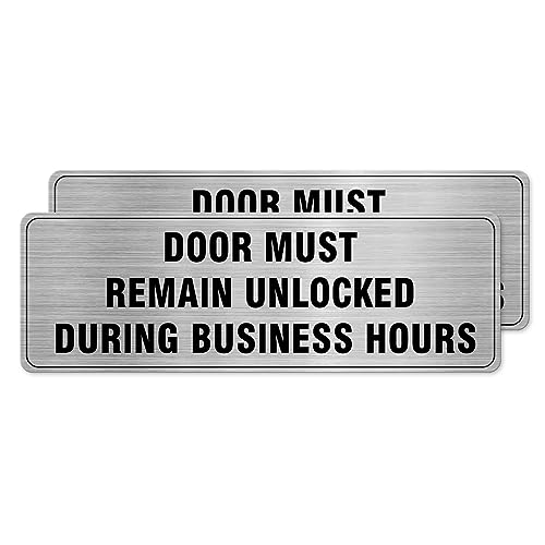 Panneau de sécurité aluminium rectangulaire pour signalisation d'ouverture de porte