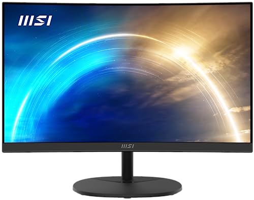 MSI Pro MP2412C Écran Bureautique 23.6' Full HD - Dalle VA 1500R, 1920x1080, 100Hz, Confort Oculaire, Montage VESA, Haut-Parleurs Intégrés, DisplayKit - HDMI 1.4b, DisplayPort 1.2a