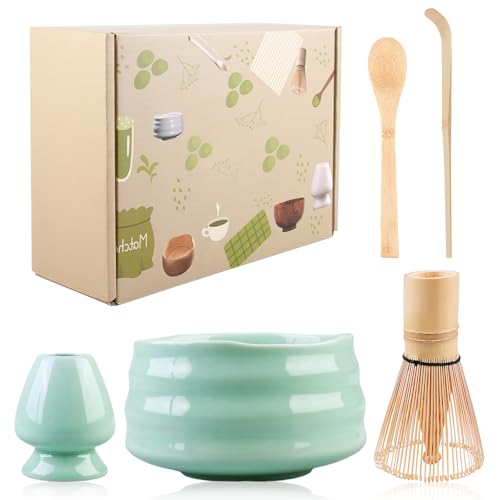 Lot De 5 Matcha Kit, Ensemble À Thé Matcha, Ensemble De Fouet À Matcha Avec Bol À Matcha En Céramique, Fouet À Matcha, Support, Cuillère À Thé, Service À Thé Matcha Fouet Matcha Ensemble Set À Matcha