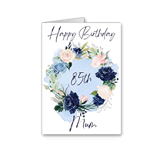 Happy 85th 85 Birthday mum CARD pretty floral flowers