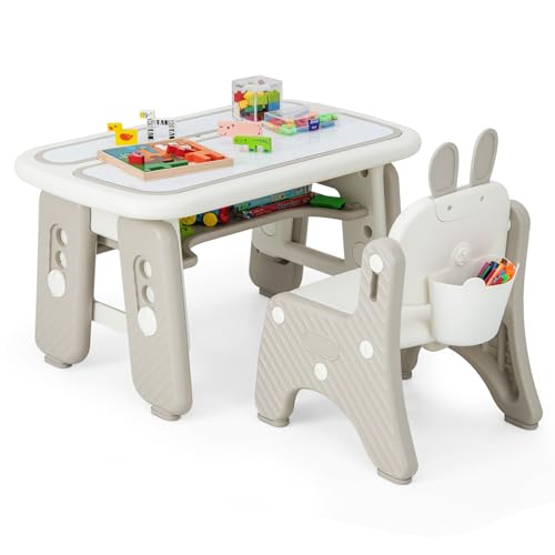 COSTWAY Juego de Mesa y Silla para Niños