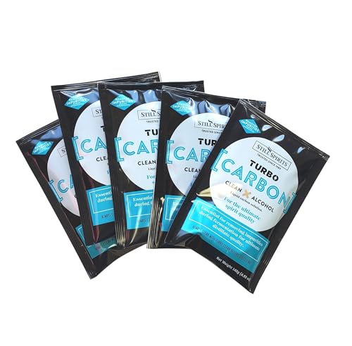 Still Spirits Turbo Carbon (Pack of 5) - Spirit Enhancer - Unflavored - Powder - Adult - 23L - Artisanal - Allergen Free - Plant Based