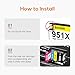 950XL 951XL Ink Cartridges Combo Pack Replacement for HP 950 951 / 950XL 951XL, Compatible with HP OfficeJet Pro 8600 8610 8620 8630 8640 8660 251DW 276DW –High Yield 4-Pack