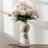 Dimensions du vase en céramique : 9,1 cm (L) x 9,1 cm (l) x 20 cm (H). Ce vase vintage mesure environ 20 cm de haut, a un diamètre d'ouverture de 3,4 cm. Vous serez surpris de voir à quel point ce vase décoratif est beau lorsque vous insérez les fleurs. Il est parfait pour un bouquet ou comme accessoire de bureau.