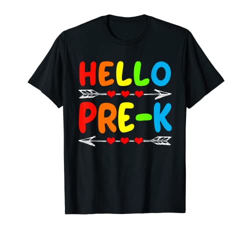 Funny School Hello Pre-K Teacher Student First Day T-Shirt
