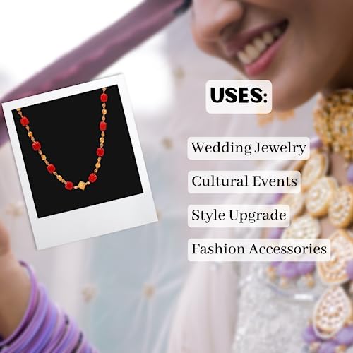 Image of Radha's Creations jewellery GSB mangalorean chain for women one gram gold