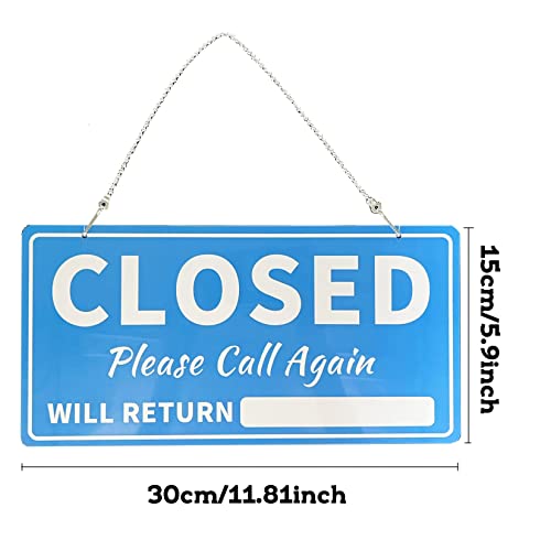 Open and Closed Sign Two-Sided PVC Open and Closed Sign with Metal ...