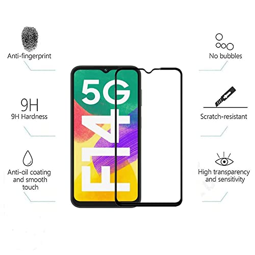 Image of Tempered Glass For Samsung Galaxy F14 5G Screen Protector Edge to Edge Coverages with 11D HD Clearance Tempered Glass (Pack of 1)