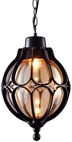Boule de verre rétro et cadre de raisin or pour lumière extérieure de couloir
