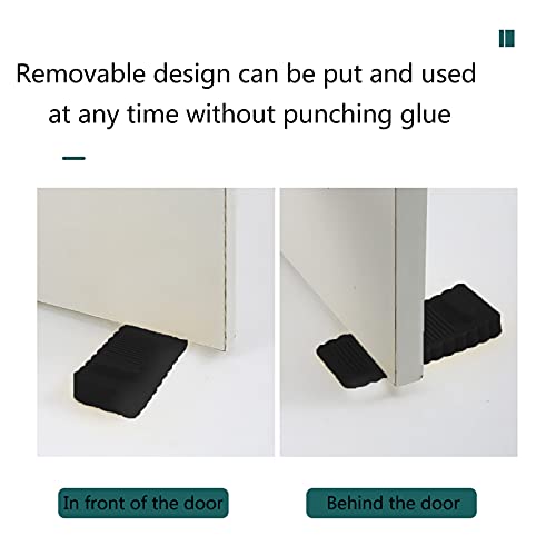 Uoeo 12 Pack Rubber Door Stopper Wedge, Heavy Duty No-Slip Door Stopper Rubber Door Wedge Stop For Carpet, Wood And Laminate Floor Work On All Surfaces #TOP3