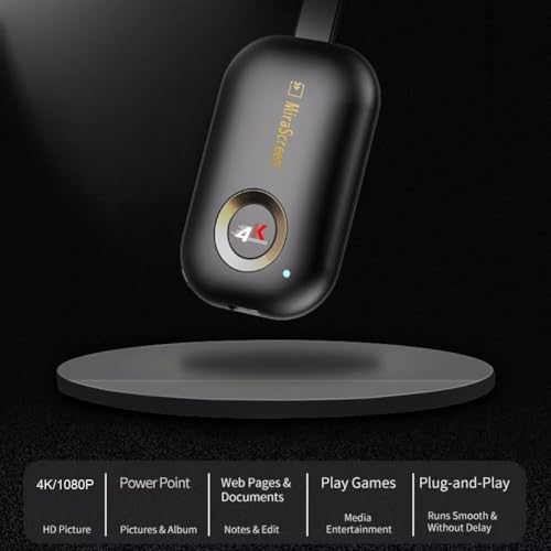 Image of 4K HDMI Wireless Display Dongle G9 Plus, WiFi 5G HDMI Adapter Support Airplay DLNA Miracast Compatible with iOS Android /Windows /Mac /PC /MacOS to TV /Projector /Monitor, Miracast, Airplay