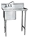 Winholt WS1T2028RD24 SS Series Stainless Sink, 1 Compartment with 1 Drain Board, 16 Gauge, DRBD Right, 12" Water Level, 46-1/2" Length x 33-1/2" Width