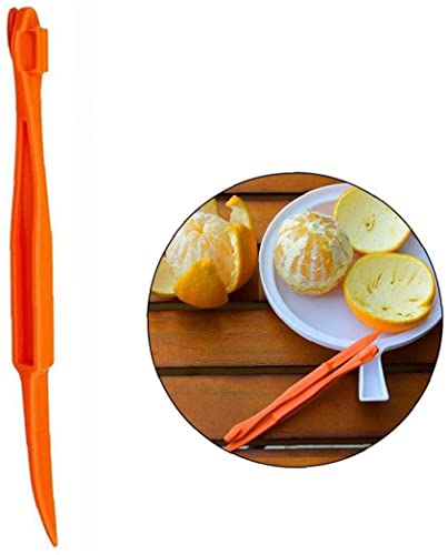 Orange Peeler Citrus Lemon Fruit Opener Peel Tool Plastic Kitchen Gadget With Long Handle Orange 5Pcs Good Gift Nice And Fashion #TOP3